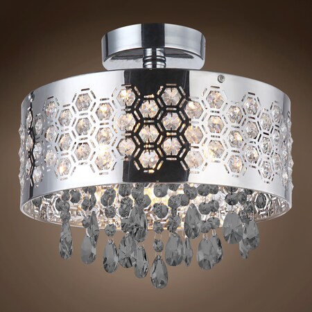 Joshua Marshal Limited Edition 3 Light 12 Semi Flush Mount Chrome w/ Smoke European C 7031-013